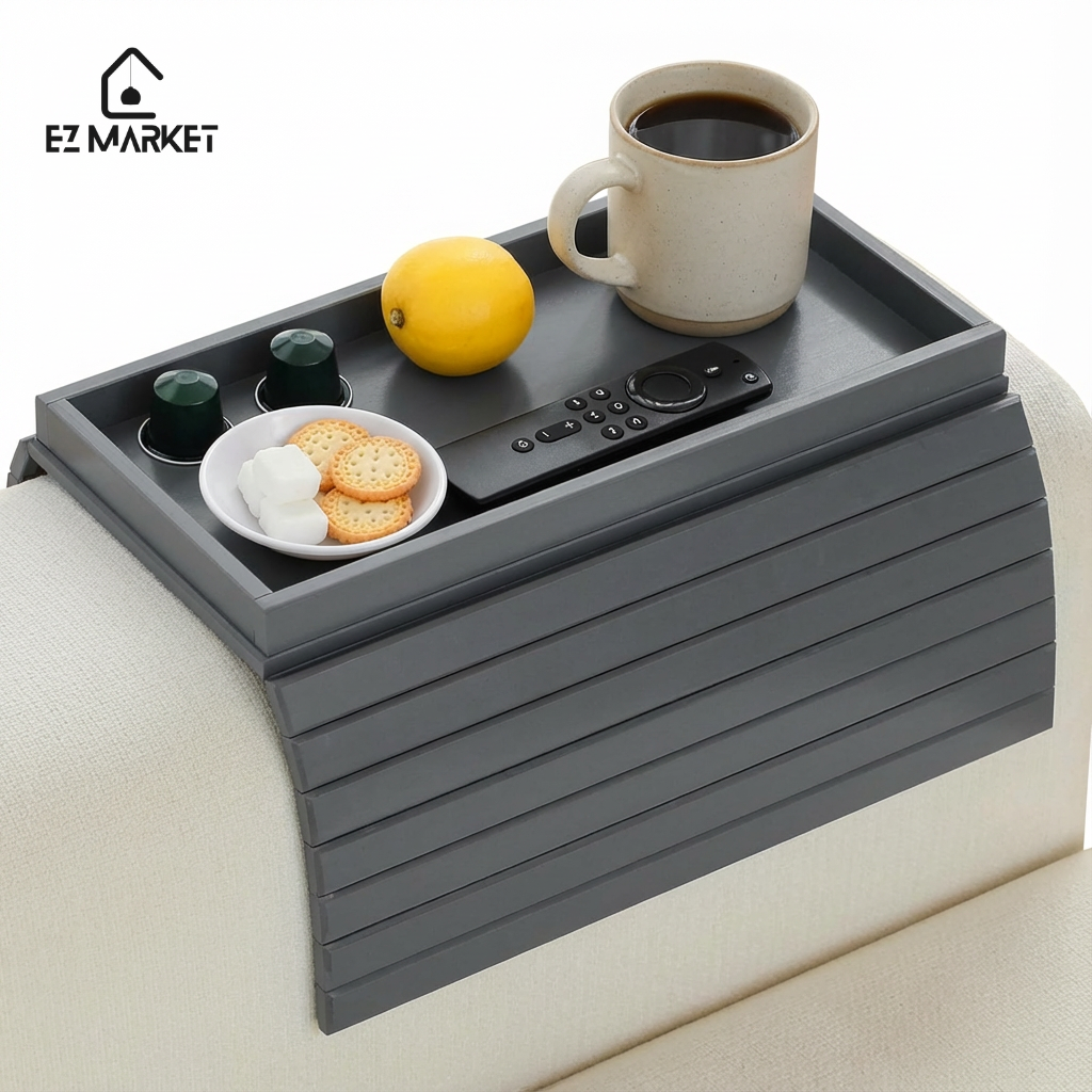 Bamboo Couch Arm Tray Table