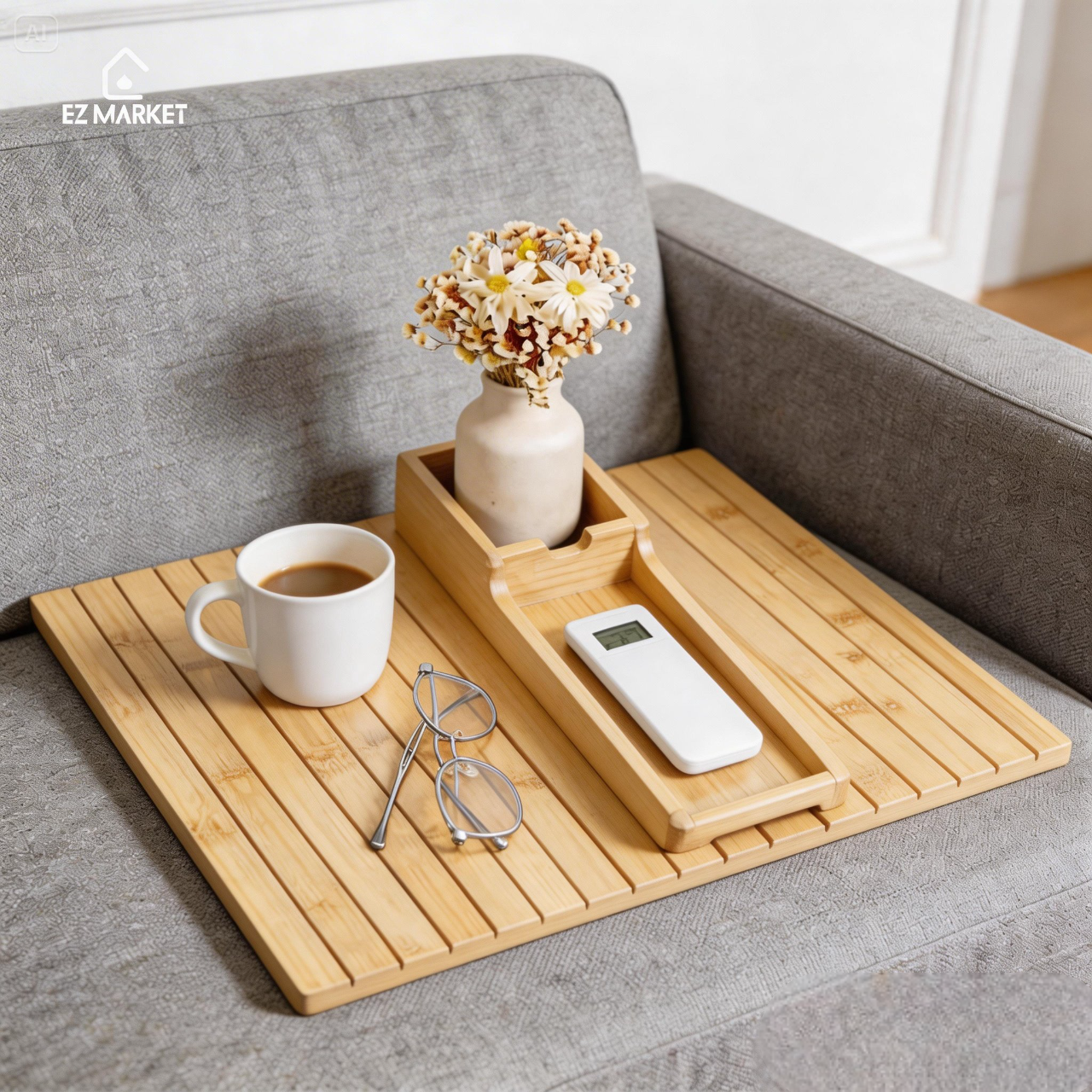 Portable Sofa Armrest Drink & Snack Tray